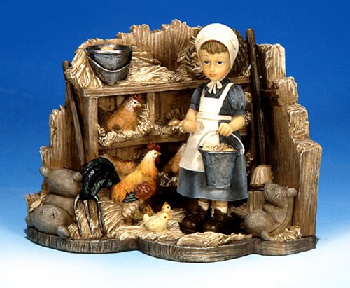 FRMT4027 Farm Girl Gathering Eggs
